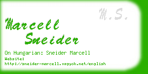 marcell sneider business card
